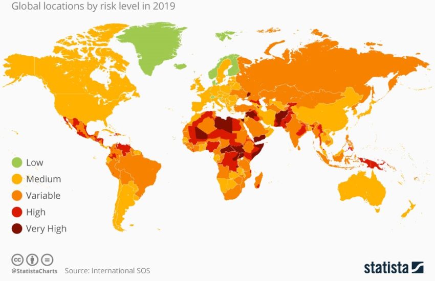 Her Er Det Sikkert At Rejse Til Og Her Farligst Trendsandtraveldk 